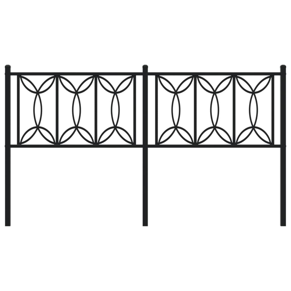 Cabeceira de cama 150 cm metal preto