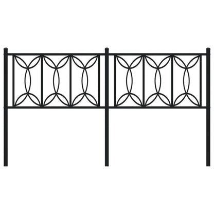 Cabeceira de cama 150 cm metal preto