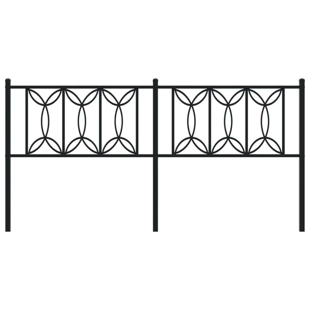 Cabeceira de cama 180 cm metal preto