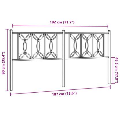 Cabeceira de cama 180 cm metal preto