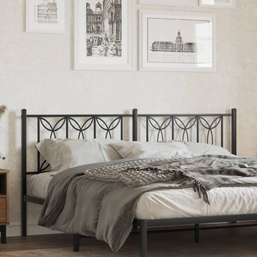 Cabeceira de cama 180 cm metal preto