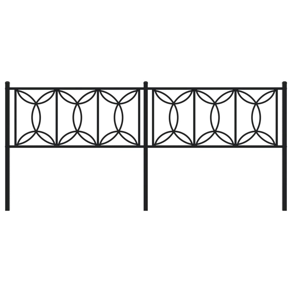 Cabeceira de cama 193 cm metal preto