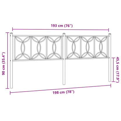 Cabeceira de cama 193 cm metal preto