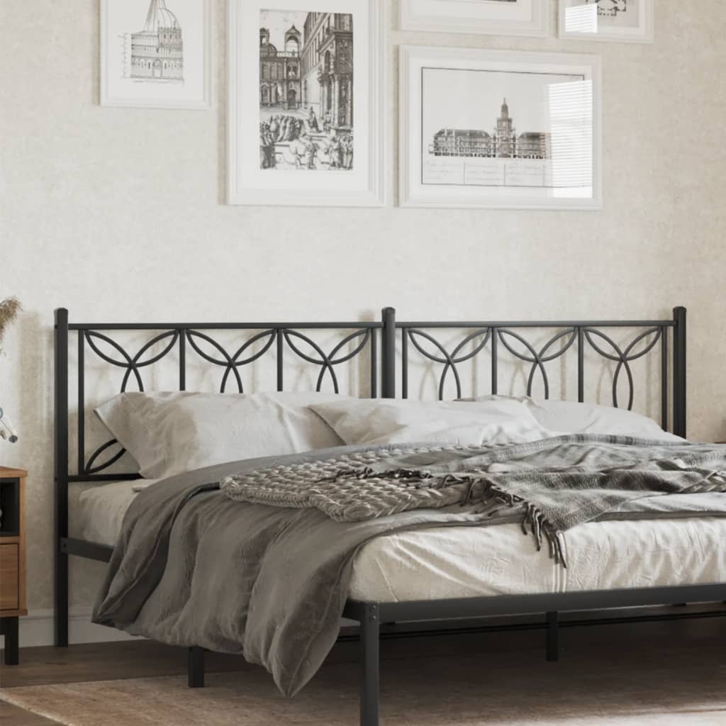 Cabeceira de cama 193 cm metal preto