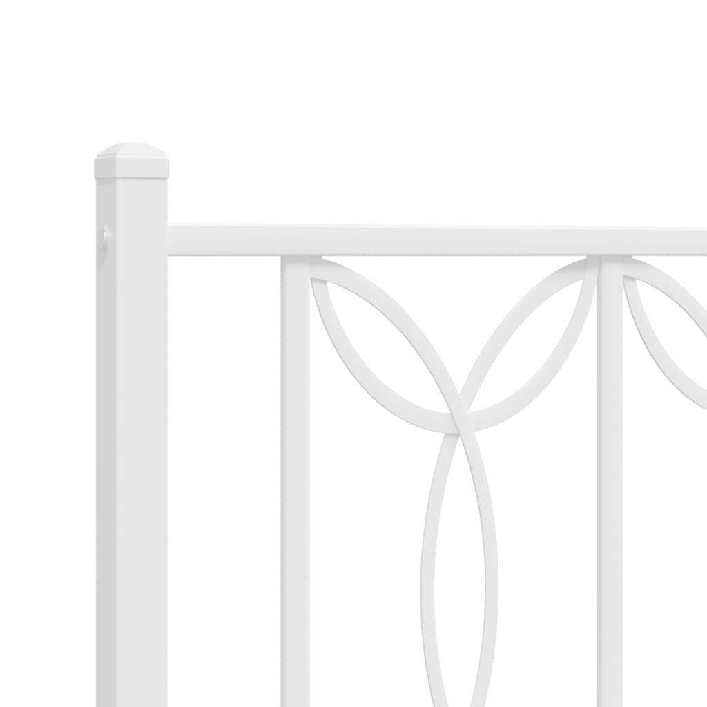 Cabeceira de cama 75 cm metal branco