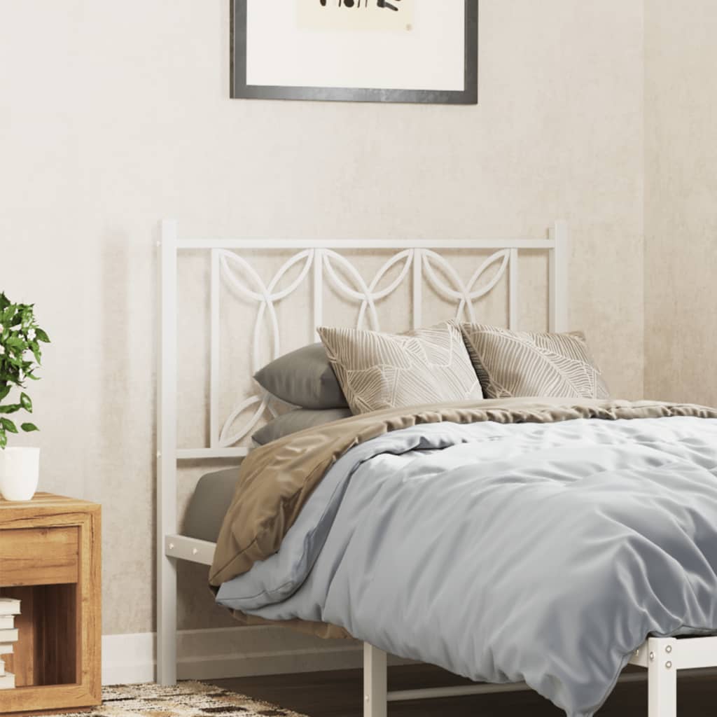 Cabeceira de cama 75 cm metal branco