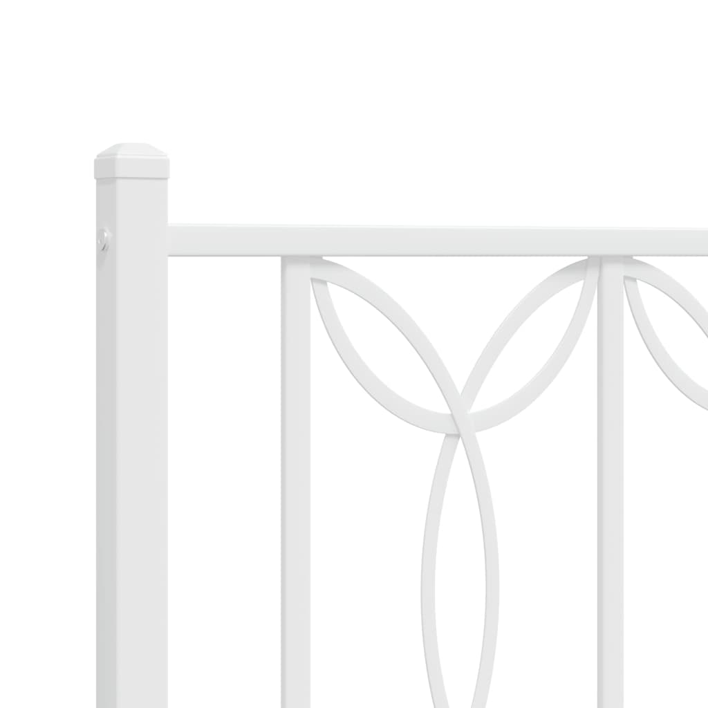 Cabeceira de cama 90 cm metal branco