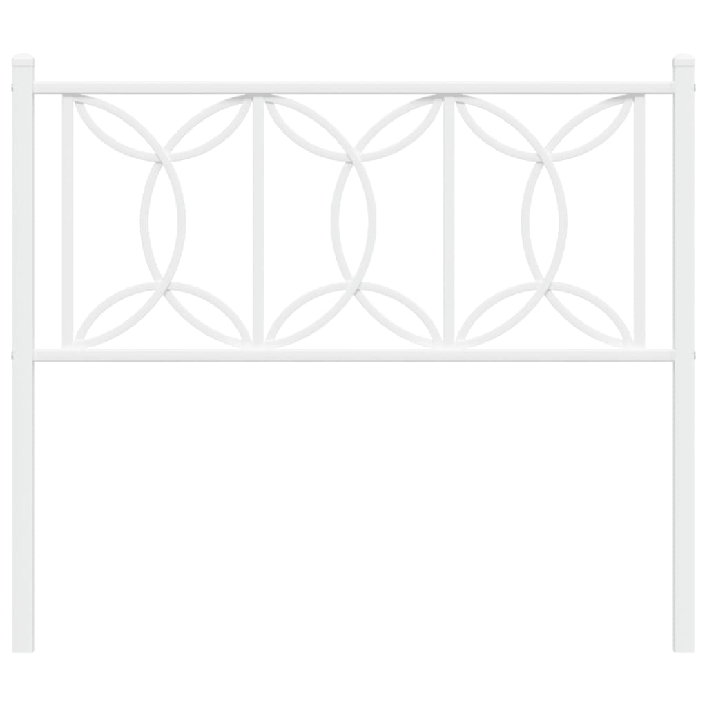 Cabeceira de cama 100 cm metal branco