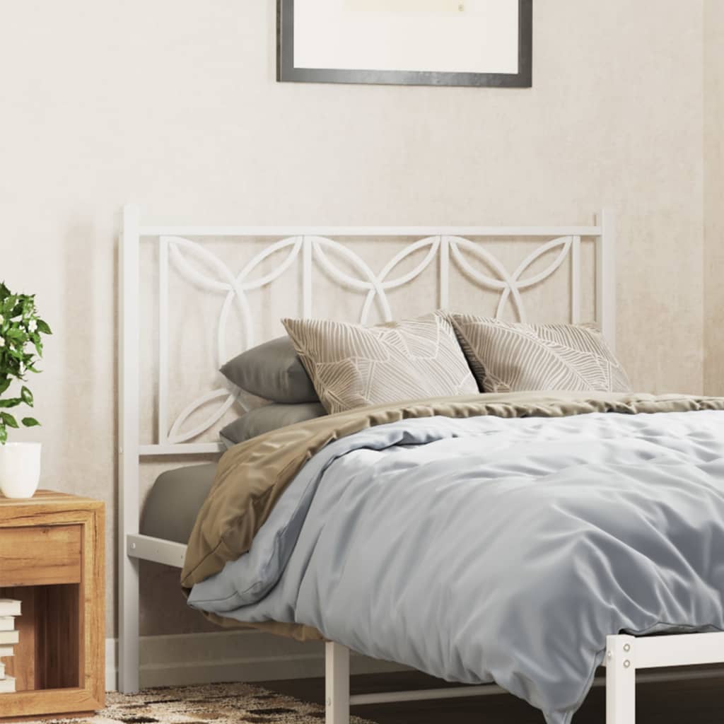 Cabeceira de cama 100 cm metal branco