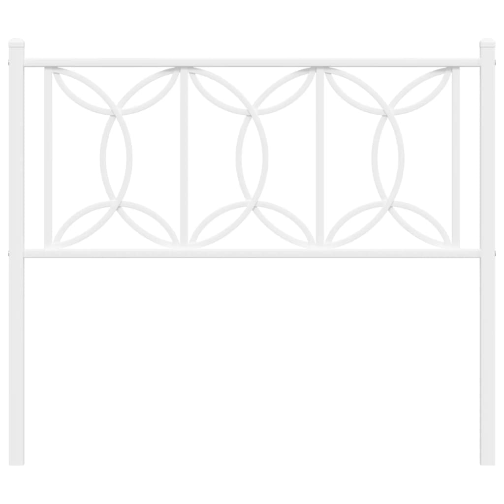 Cabeceira de cama 107 cm metal branco