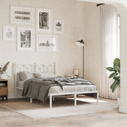 Cabeceira de cama 120 cm metal branco