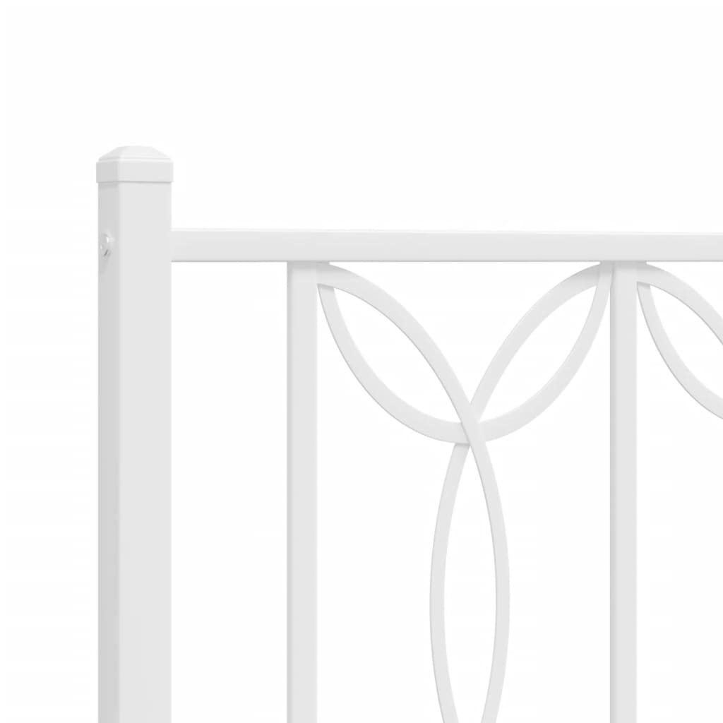 Cabeceira de cama 120 cm metal branco