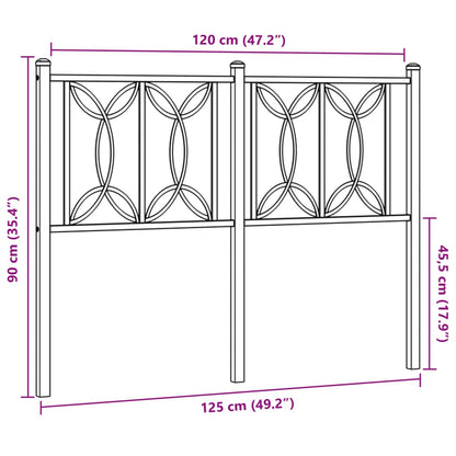 Cabeceira de cama 120 cm metal branco