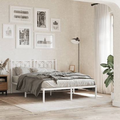 Cabeceira de cama 135 cm metal branco