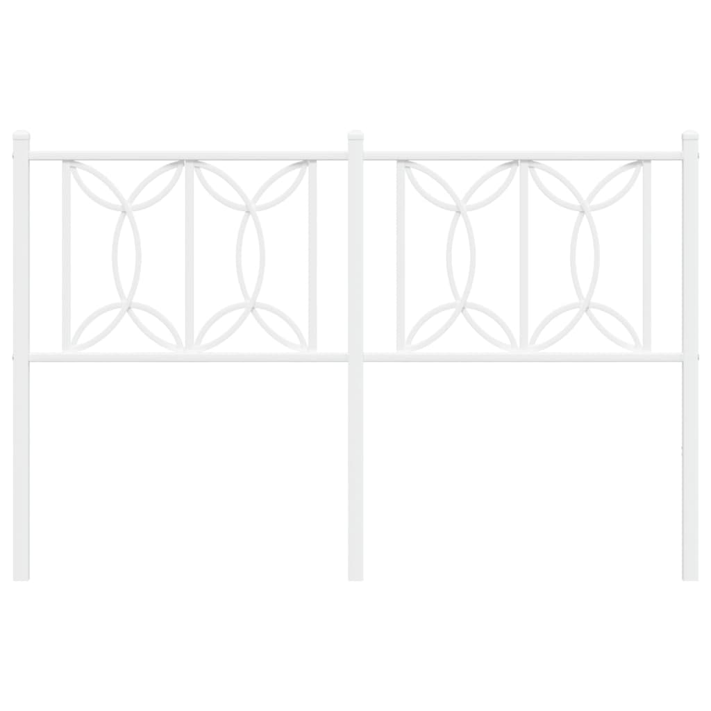 Cabeceira de cama 135 cm metal branco