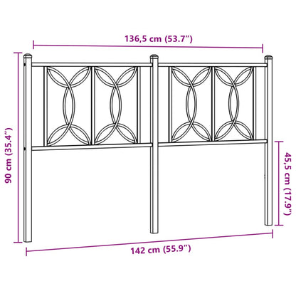 Cabeceira de cama 135 cm metal branco