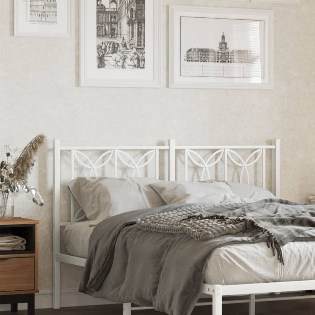 Cabeceira de cama 135 cm metal branco