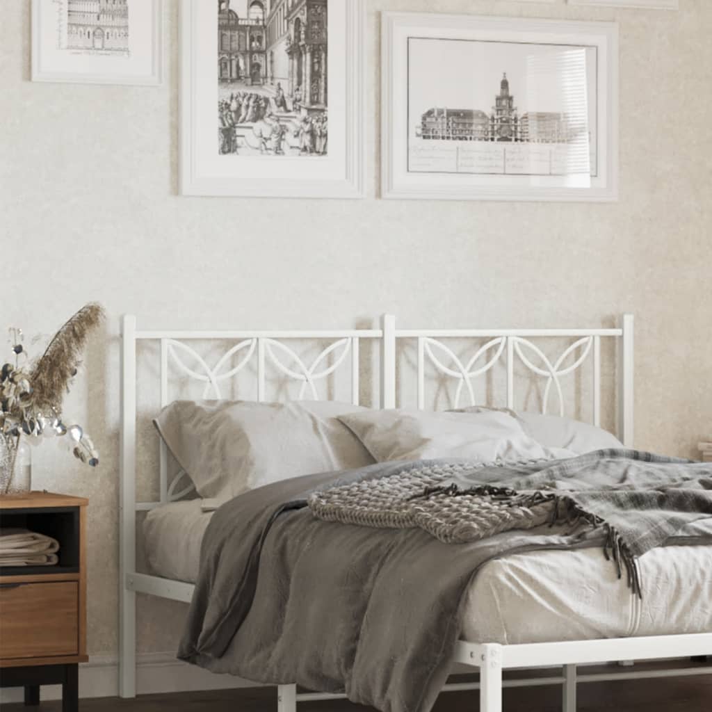 Cabeceira de cama 140 cm metal branco