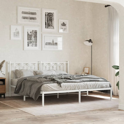 Cabeceira de cama 180 cm metal branco