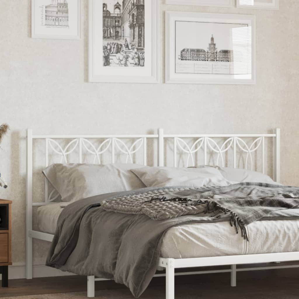 Cabeceira de cama 180 cm metal branco