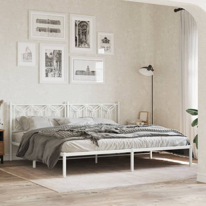 Cabeceira de cama 200 cm metal branco