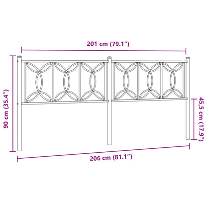 Cabeceira de cama 200 cm metal branco