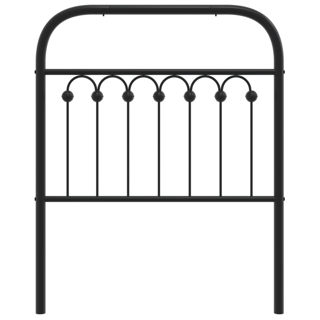 Cabeceira de cama 75 cm metal preto