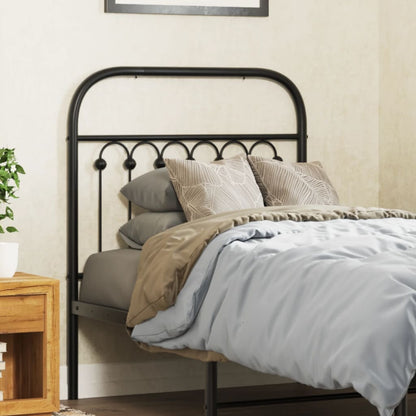 Cabeceira de cama 75 cm metal preto