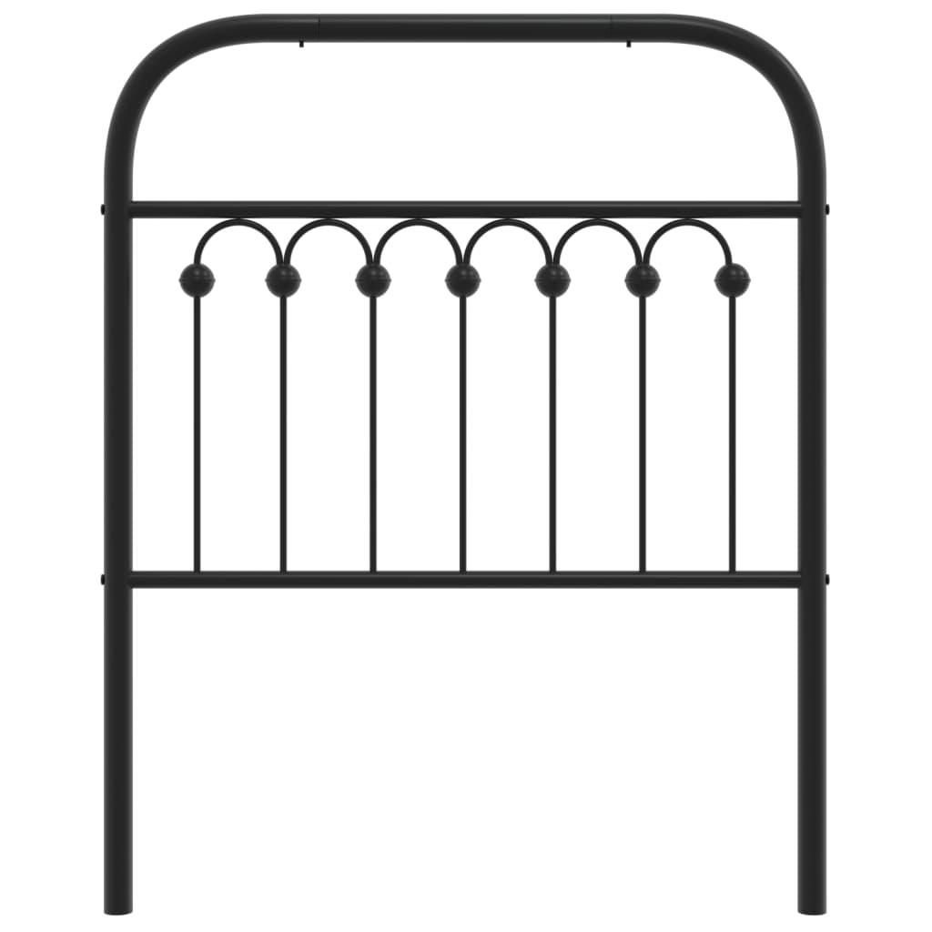 Cabeceira de cama 80 cm metal preto