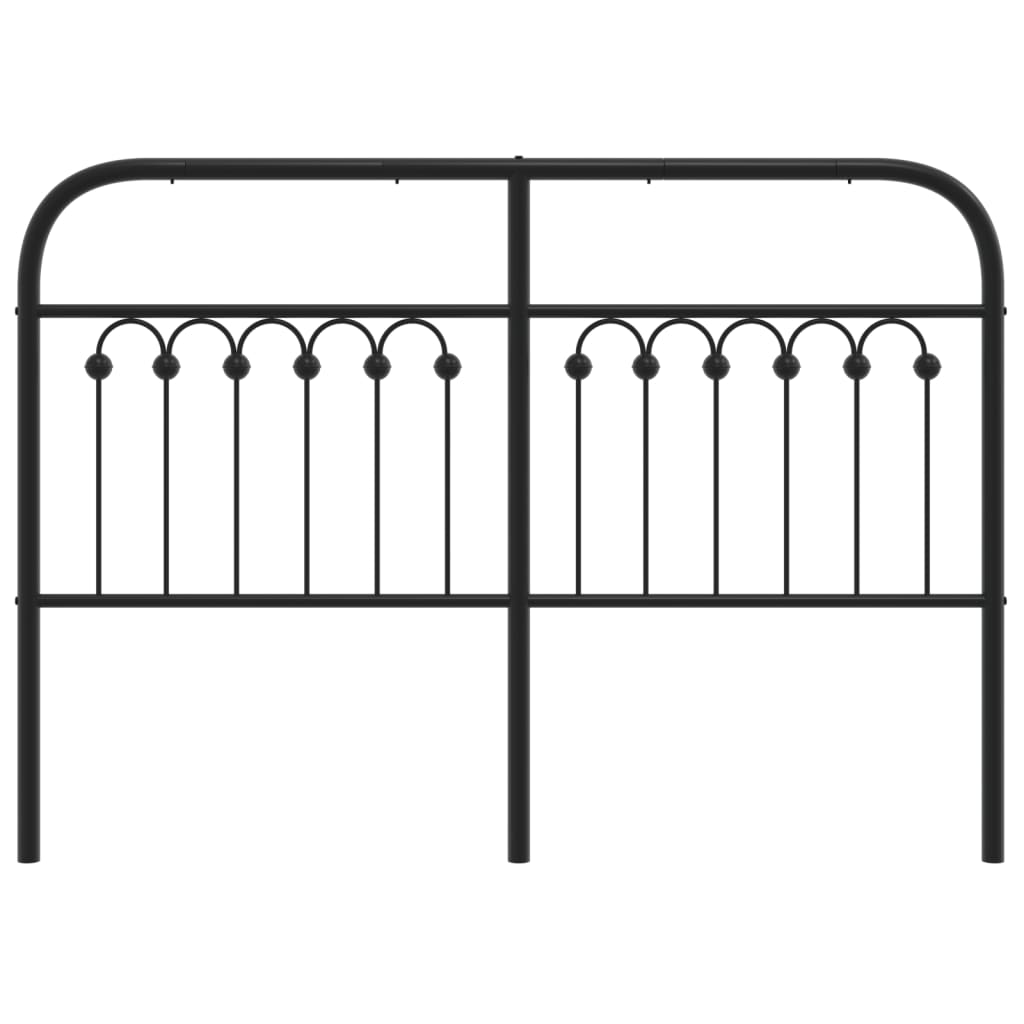 Cabeceira de cama 135 cm metal preto