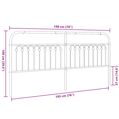 Cabeceira de cama 193 cm metal preto