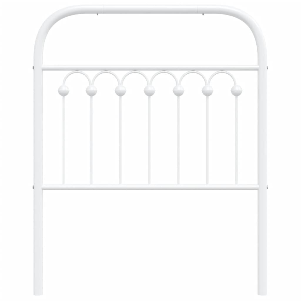 Cabeceira de cama 75 cm metal branco