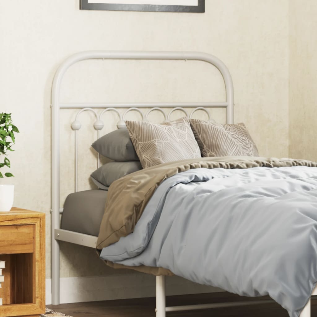 Cabeceira de cama 75 cm metal branco