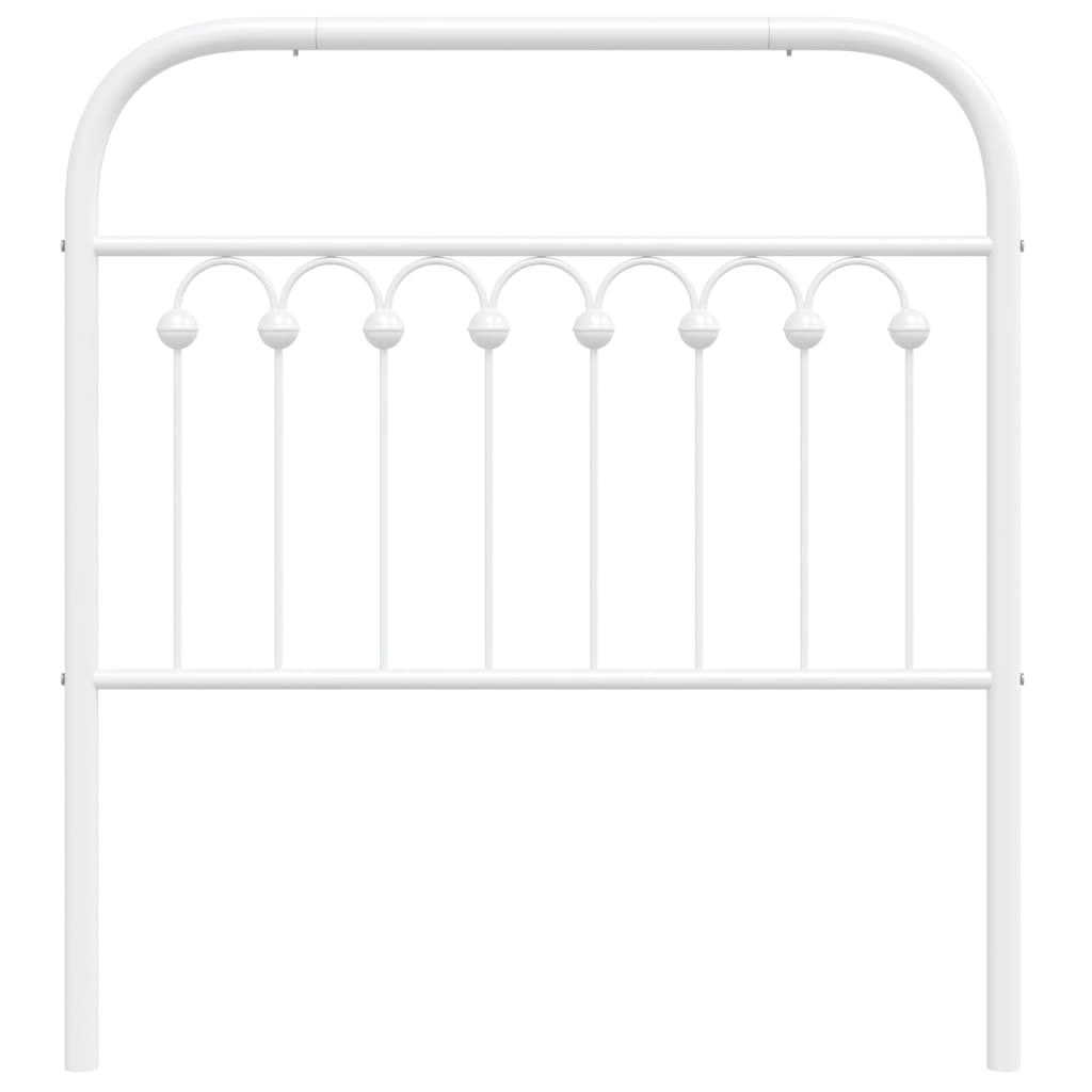 Cabeceira de cama 90 cm metal branco