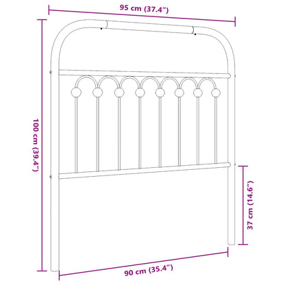 Cabeceira de cama 90 cm metal branco