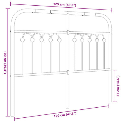 Cabeceira de cama 120 cm metal branco