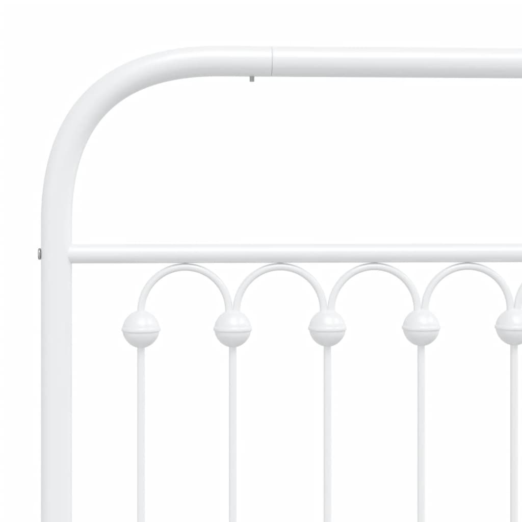 Cabeceira de cama 140 cm metal branco