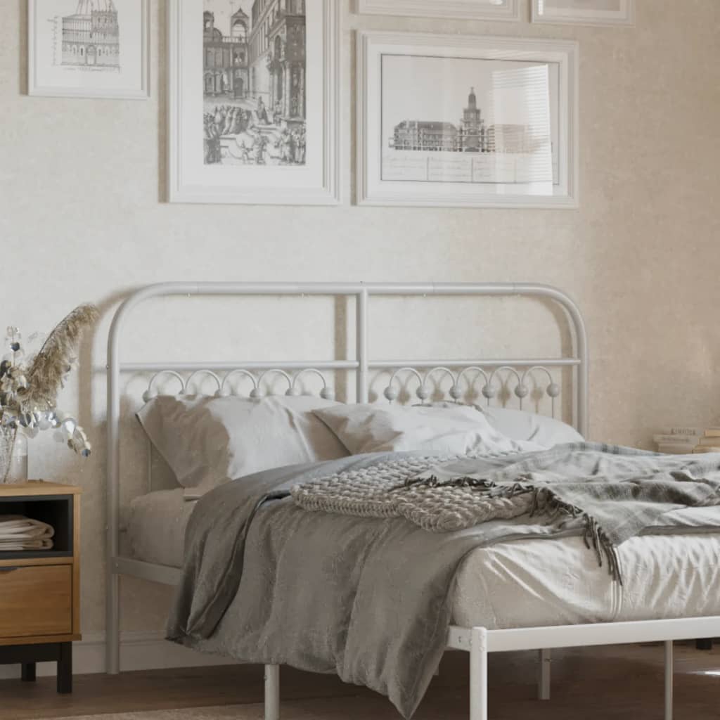 Cabeceira de cama 140 cm metal branco