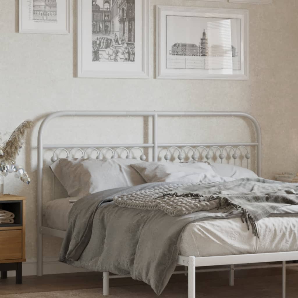 Cabeceira de cama 150 cm metal branco