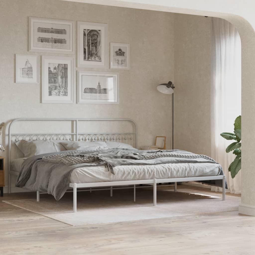 Cabeceira de cama 193 cm metal branco