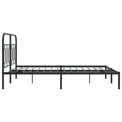 Estrutura de cama com cabeceira 135x190 cm metal preto