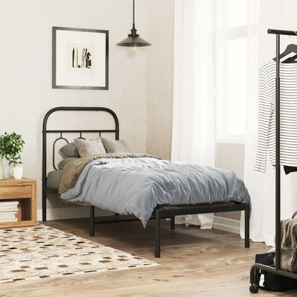 Cabeceira de cama 75 cm metal preto