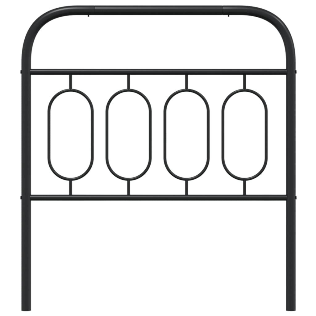 Cabeceira de cama 90 cm metal preto