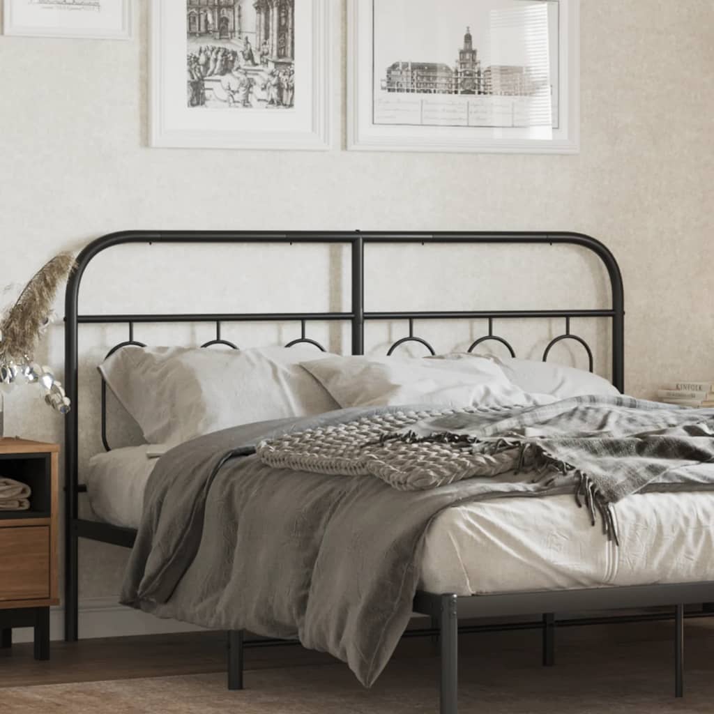 Cabeceira de cama 137 cm metal preto