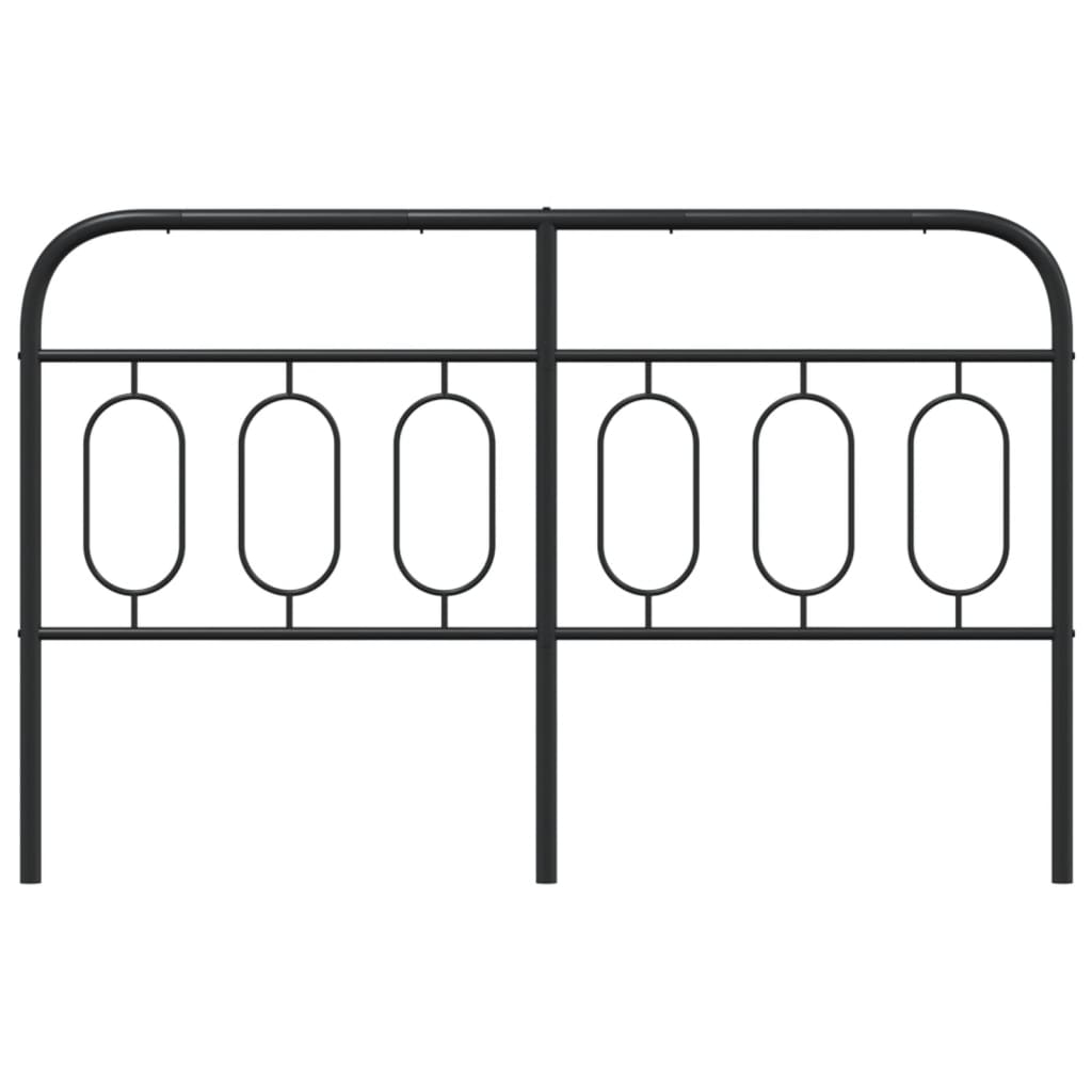 Cabeceira de cama 140 cm metal preto