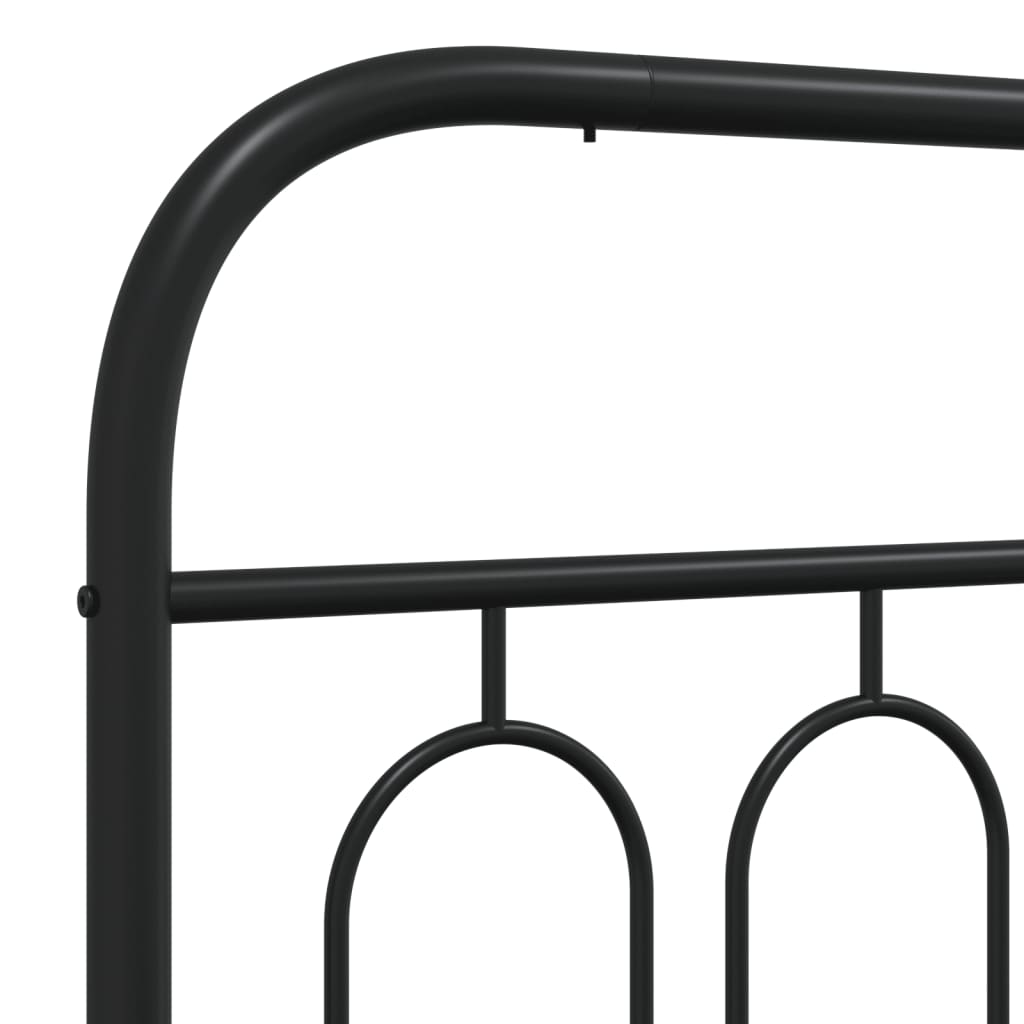 Cabeceira de cama 140 cm metal preto