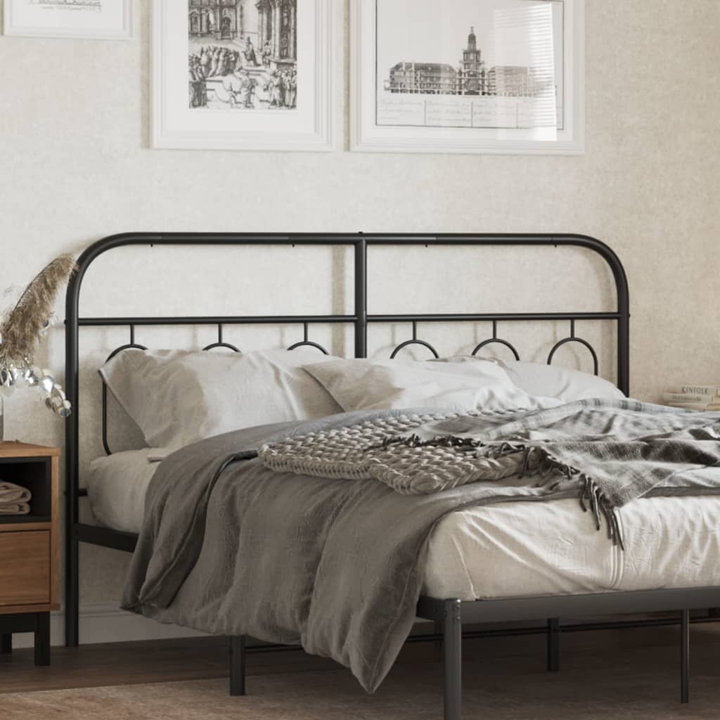 Cabeceira de cama 140 cm metal preto