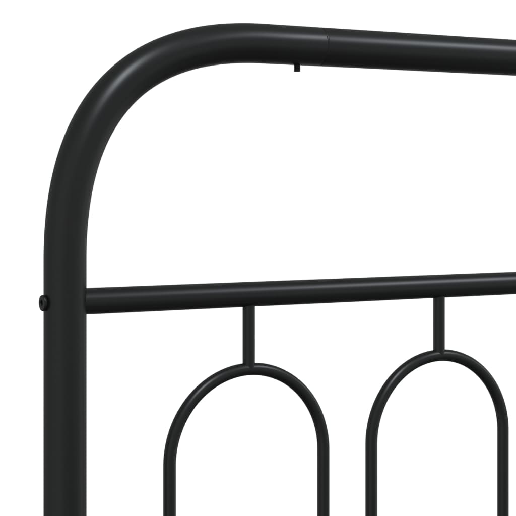 Cabeceira de cama 150 cm metal preto