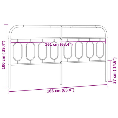 Cabeceira de cama 160 cm metal preto