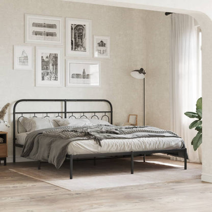 Cabeceira de cama 183 cm metal preto